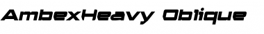 AmbexHeavy Oblique Regular Font Title Preview AmbexHeavy Oblique Regular Font Title Preview