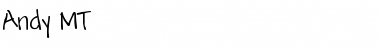 Andy MT Regular Font Title Preview Andy MT Regular Font Title Preview