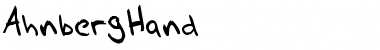 AhnbergHand Regular Font Title Preview AhnbergHand Regular Font Title Preview