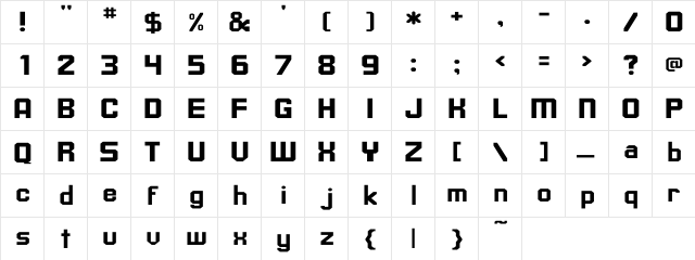 Upsilon Wd Regular font glyphpreview