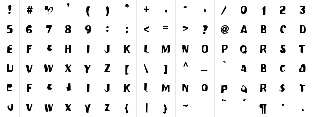 Modern Conformist Regular font glyphpreview