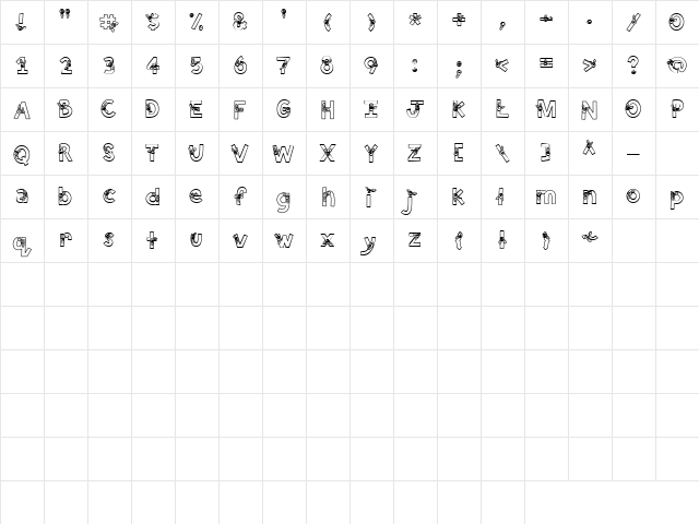 CK Block Rose Regular font glyphpreview
