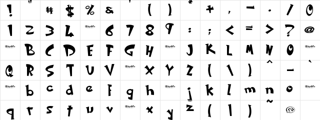 SP-rocket Regular font glyphpreview