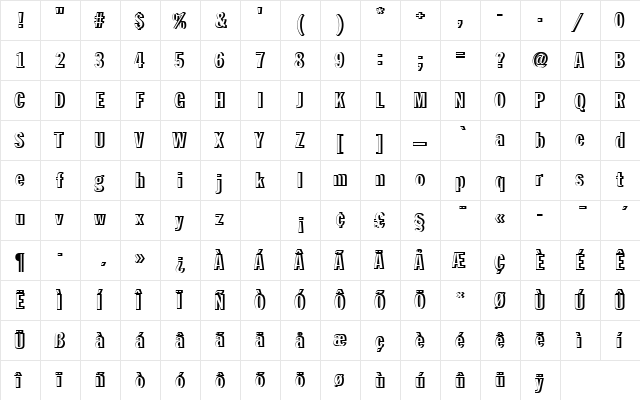 FranklinGotTExtConRe1 Regular font glyphpreview