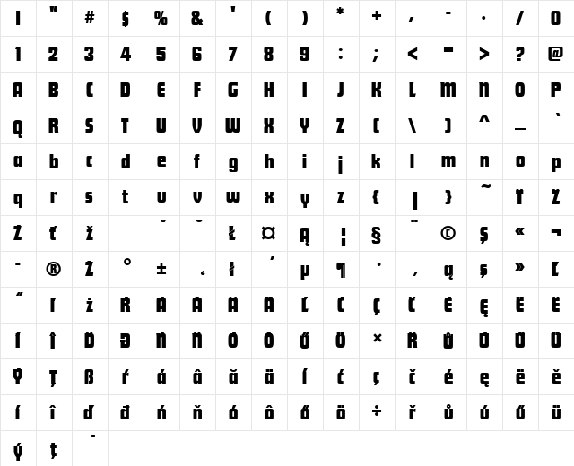 FuturaDisPEE Regular font glyphpreview