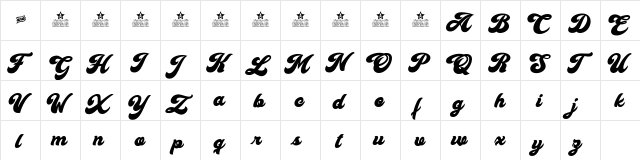 Cherry and Kisses Personal Use Regular font glyphpreview