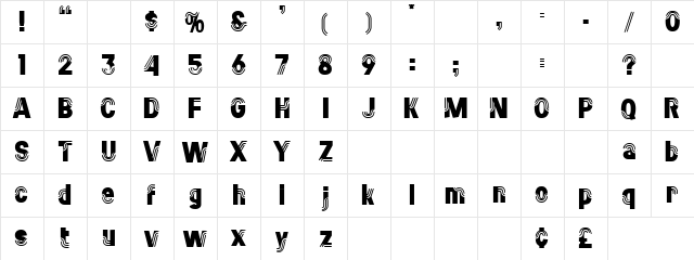 Simon Normal font glyphpreview