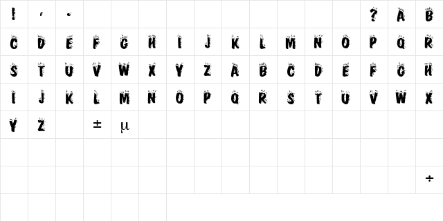 FirebugCapsSSK Regular font glyphpreview