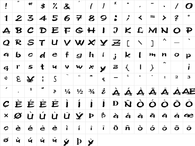 Tri Regular font glyphpreview