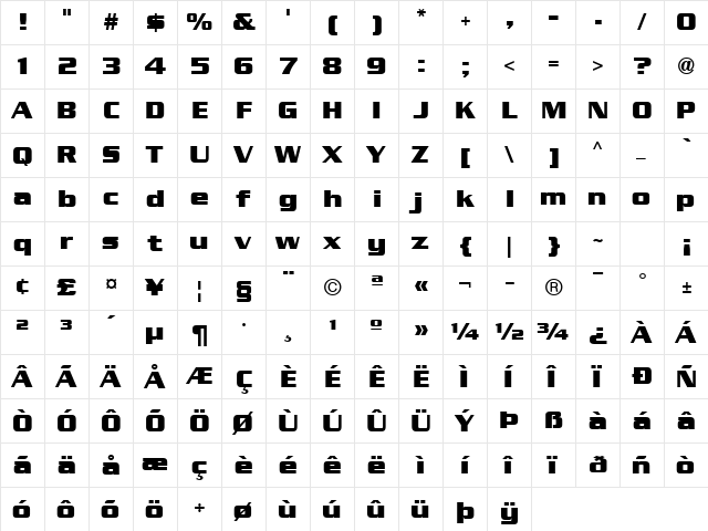 Serpentine Sans ICG Bold font glyphpreview