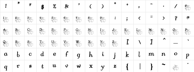 ChristmasSleighRideCaps Regular font glyphpreview