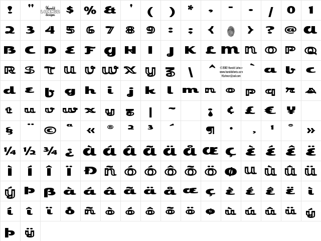 EsquivelDemo Regular font glyphpreview