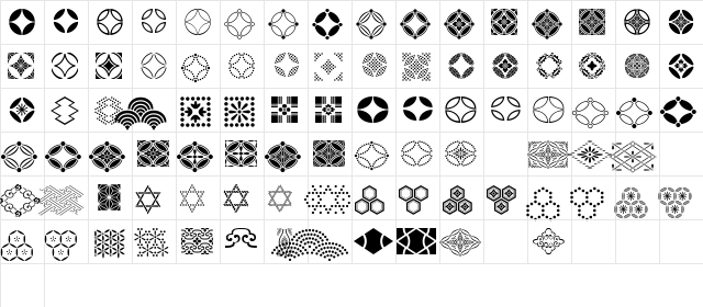 Seven Treasures Ornmnt ITC Regular font glyphpreview