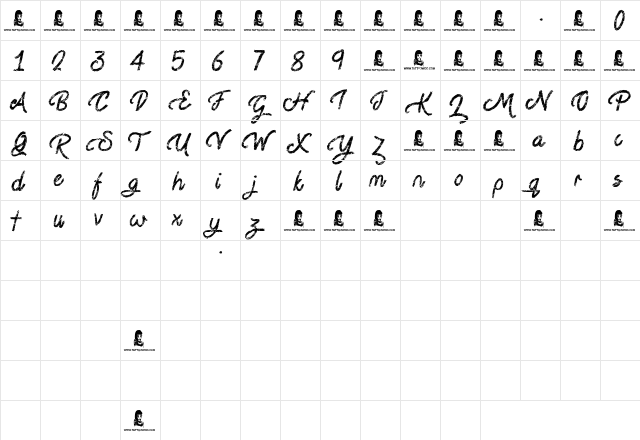 Steady Rain Regular font glyphpreview