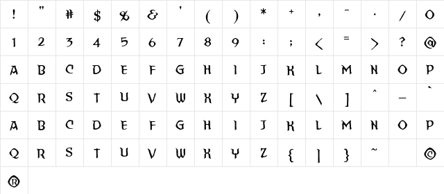 StraightToHell BB Regular font glyphpreview