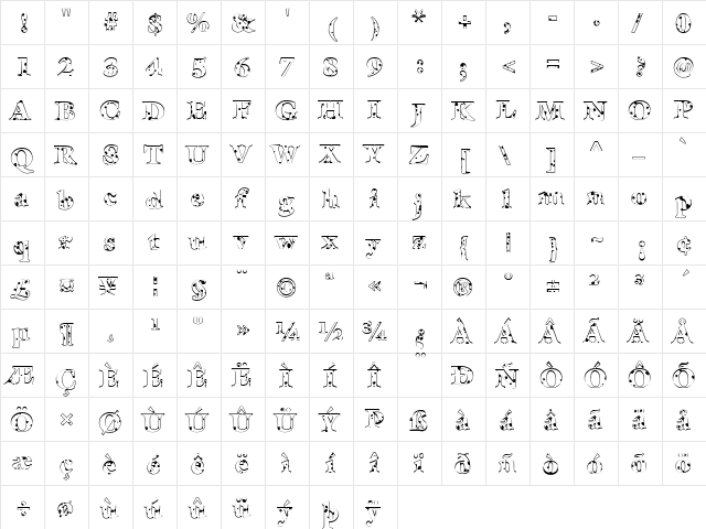 FZ ROMAN 25 SPOTTED Normal font glyphpreview