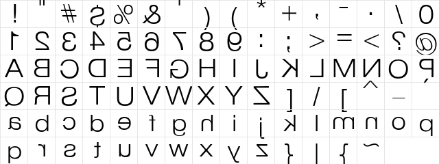 Ambulance Regular font glyphpreview