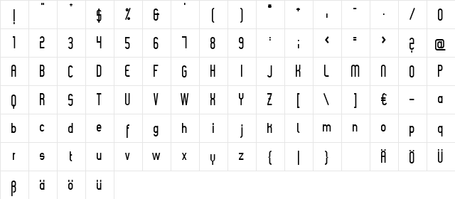 Slimania2 Regular font glyphpreview