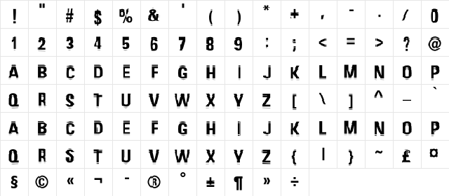 MusorC Regular font glyphpreview