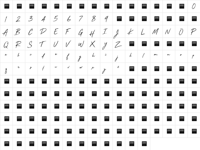 Stay Rad - Demo Regular font glyphpreview