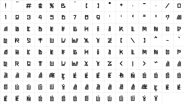 Adine grunge font glyphpreview