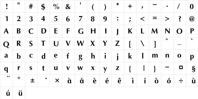 FZKangTi-S07T Regular font glyphpreview