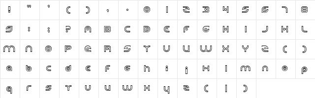 Planetary Orbiter Outline Bold font glyphpreview