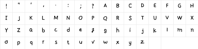 Ammaanney Regular font glyphpreview