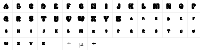 Remedy 1 Regular font glyphpreview