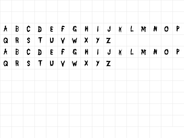 DANNY VAREFELLA Regular font glyphpreview