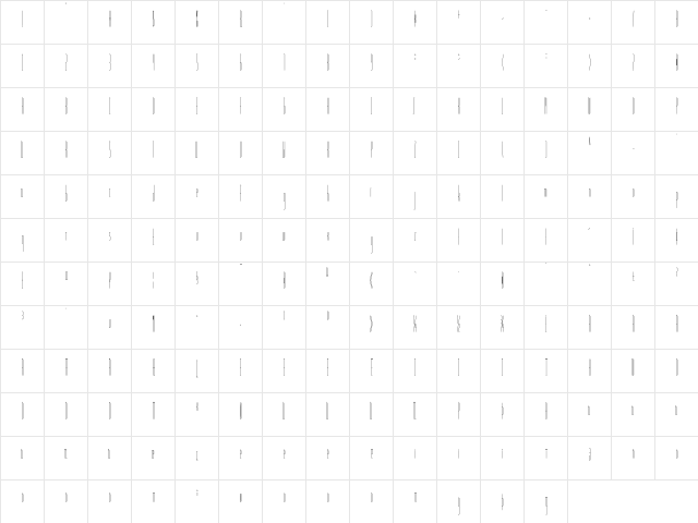 Slendergrey regular font glyphpreview