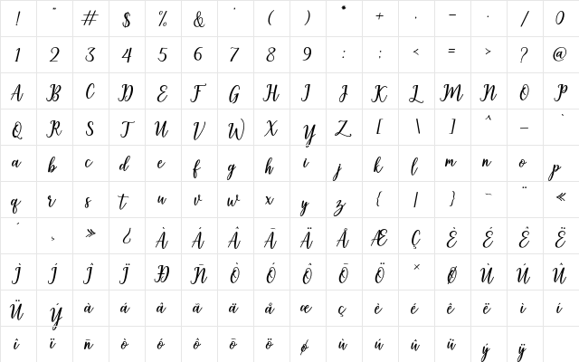 shelter Regular font glyphpreview