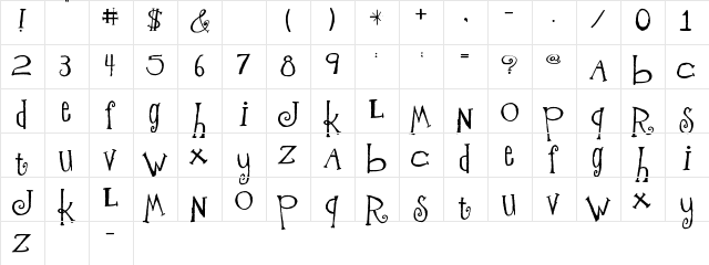 Freeze! Regular font glyphpreview