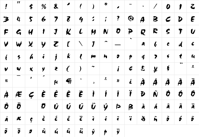 Olivette Regular font glyphpreview