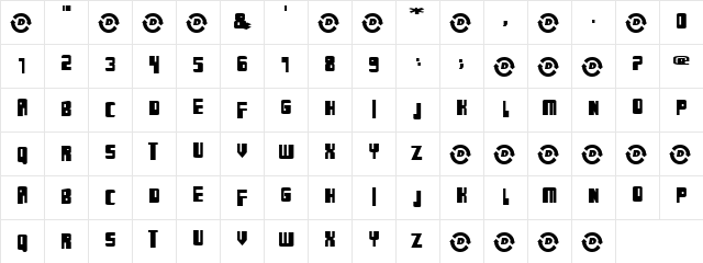 Tattooed Sailor Regular font glyphpreview