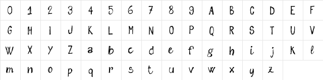 sketch me_FREE-version Regular font glyphpreview