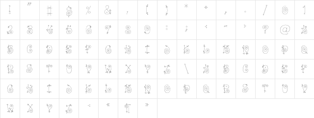 FunnyLightC Regular font glyphpreview