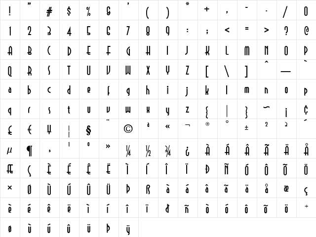 SelznickNormal Regular font glyphpreview