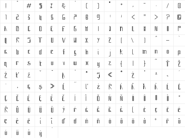 MOBOTO Regular font glyphpreview