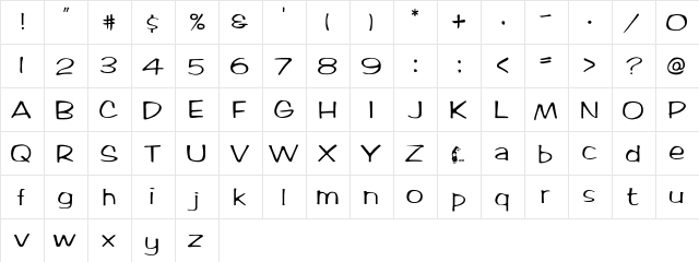 Ticard2 Regular font glyphpreview