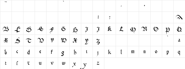 Cadeaulx!" Regular font glyphpreview