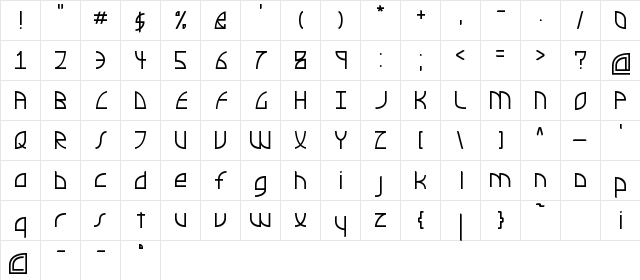 Airstream Futuropolis Regular font glyphpreview