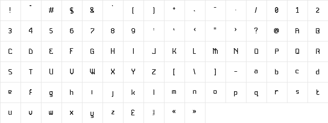 Sliced AB Regular Slice font glyphpreview