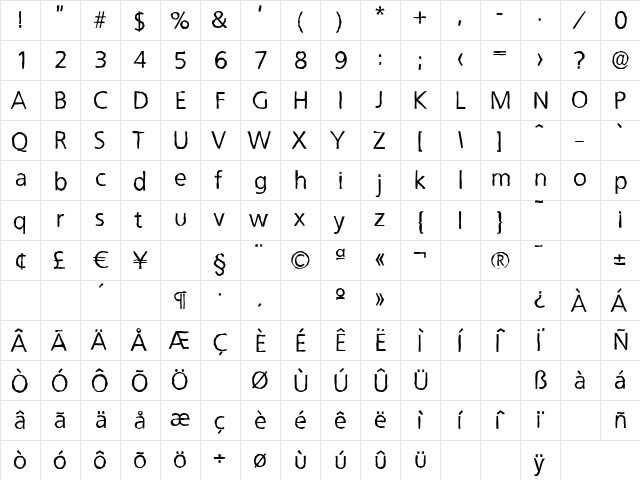 QuebecAntique Regular font glyphpreview