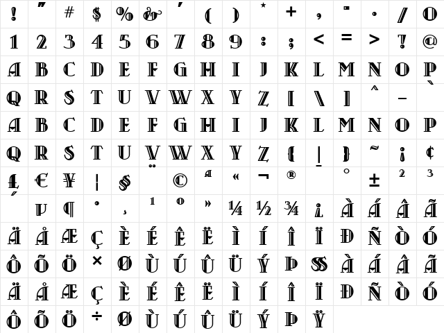 RedStarLineNF Medium font glyphpreview