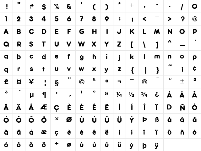 PT Schoolhouse Normal font glyphpreview