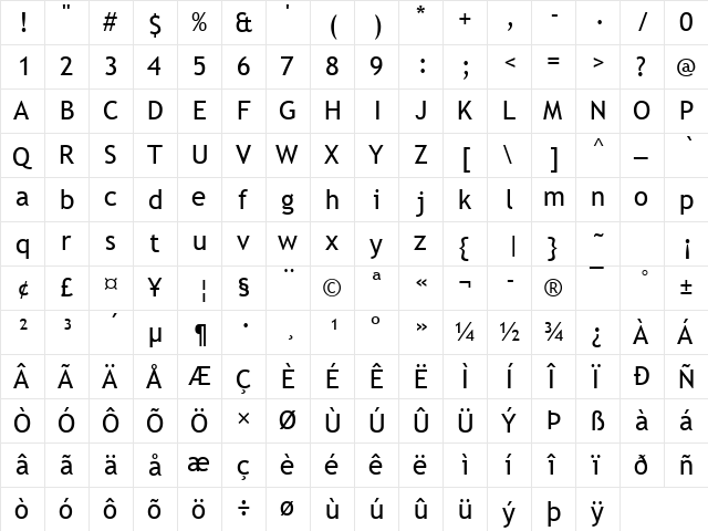 ft46 Regular font glyphpreview