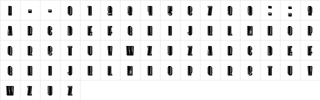 Silence Filled Regular font glyphpreview