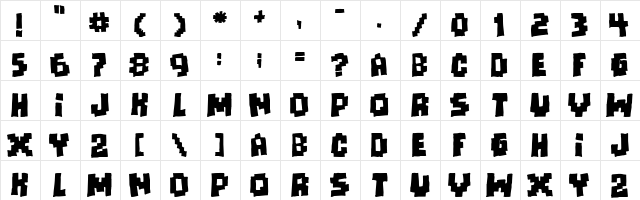 Freaks of Nature [massive] Regular font glyphpreview
