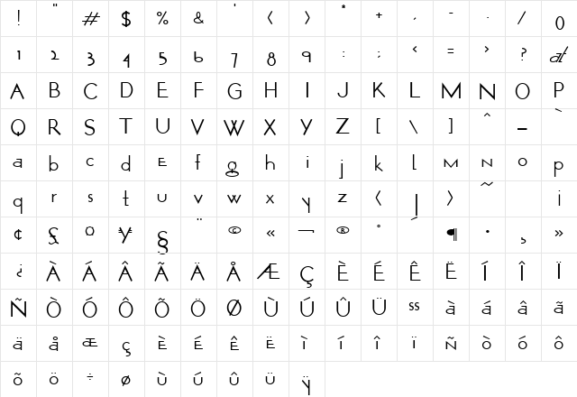 Wurker Regular font glyphpreview